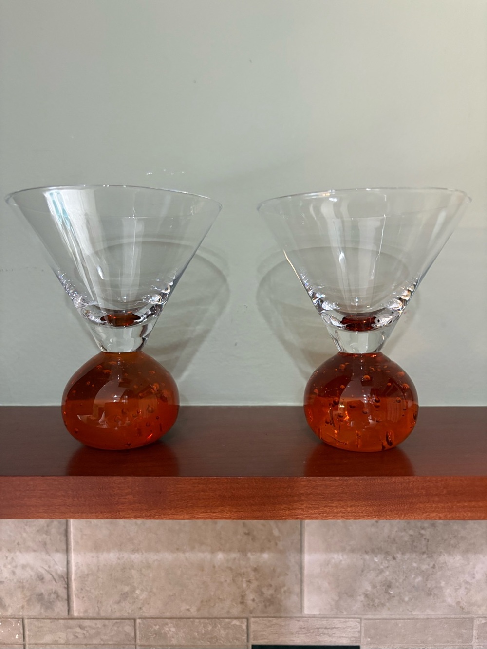 Vintage E Cointreau Martini Glasses - Pair